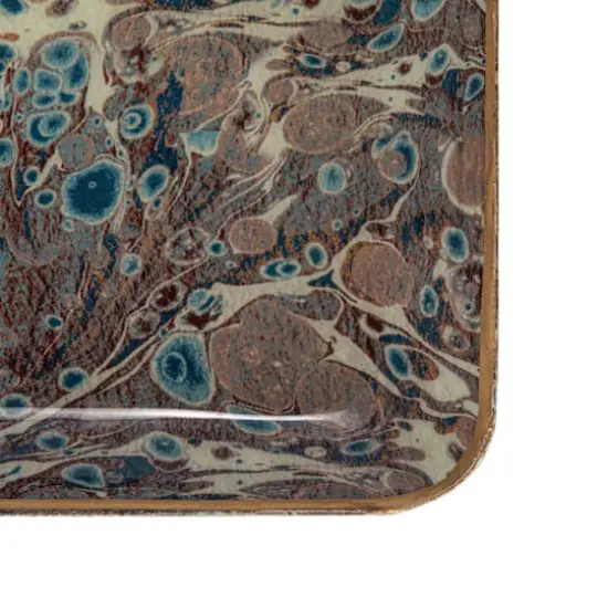 Hello Honey&reg; 13" Abstract Print & Earthy Foliage Metal Tray, 3ct. {8}