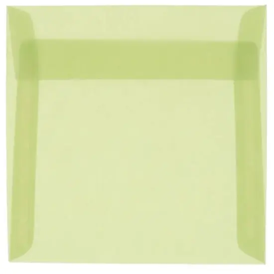 JAM Paper 6" x 6" Translucent Vellum Invitation Envelopes, 50ct. Leaf Green {1}