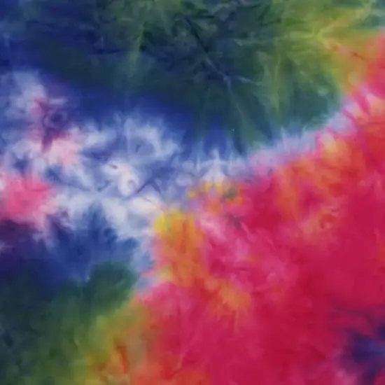 Fabric Merchants Dark Blue, Hot Pink & Yellow Tie Dye Double Brushed 4-Way Stretch Fabric {1}