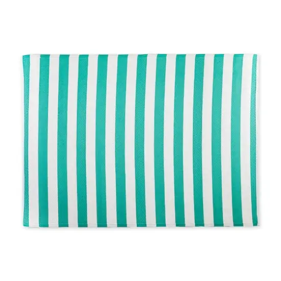 DII&reg; Aqua & White Stripe Outdoor Rug, 4ft. x 6ft. {3}