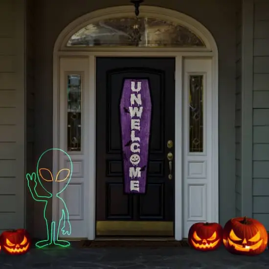 40" Halloween Neon Style Alien Decoration {6}