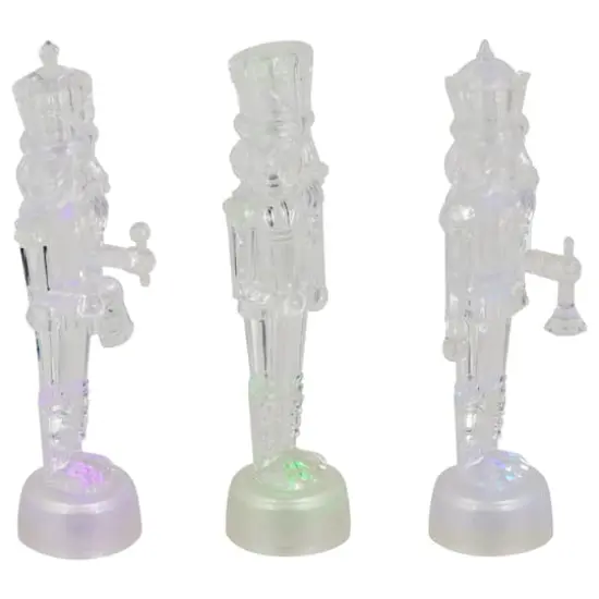7.5" LED Icy Crystal Nutcracker Christmas Figurine Set {4}