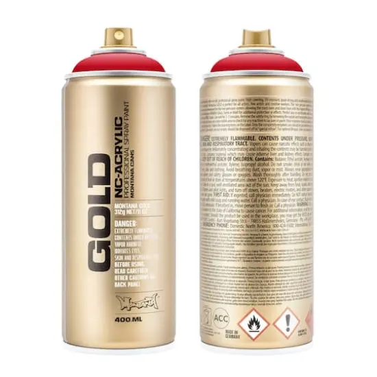 Montana&trade; Cans GOLD Shock Color Spray Paint, 400mL S3000 Shock Red {1}