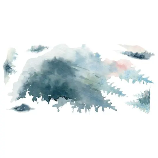 RoomMates Watercolor Pine Tree Peel & Stick Decals {6}
