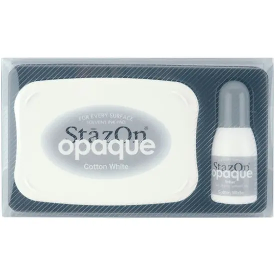 StazOn&reg; Cotton White Opaque Solvent Ink Kit {1}