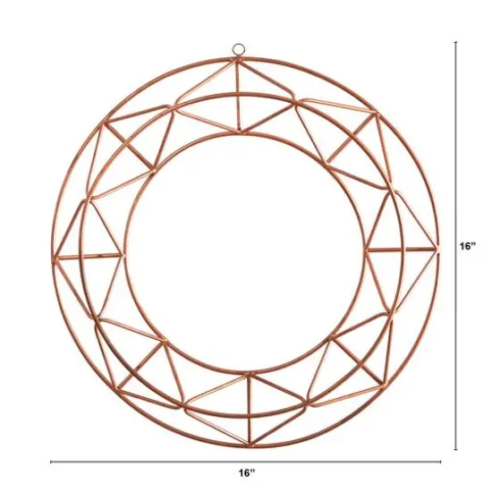 16" Geometric Copper Wall D&eacute;cor {3}