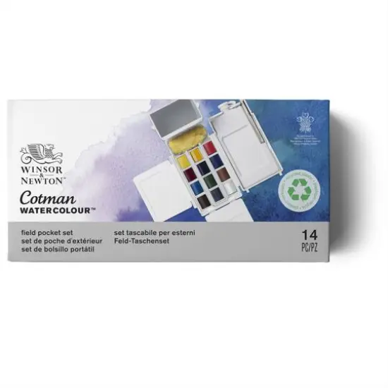 Winsor & Newton&trade; Cotman Watercolour&trade; 12 Color Field Pocket Set {6}