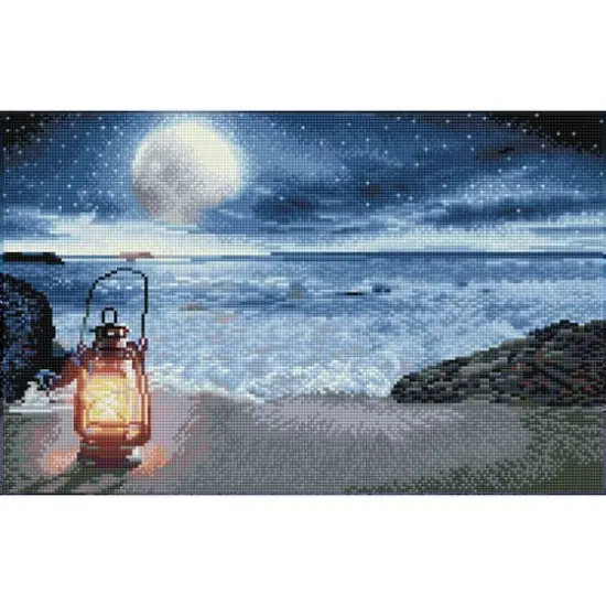 Diamond Dotz&reg; Intermediate Seaside Vigil Diamond Painting Kit {1}