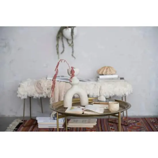 Hello Honey&reg; Bloomingville 12.5" Ivory Sculptural Arched Stoneware Vase {6}