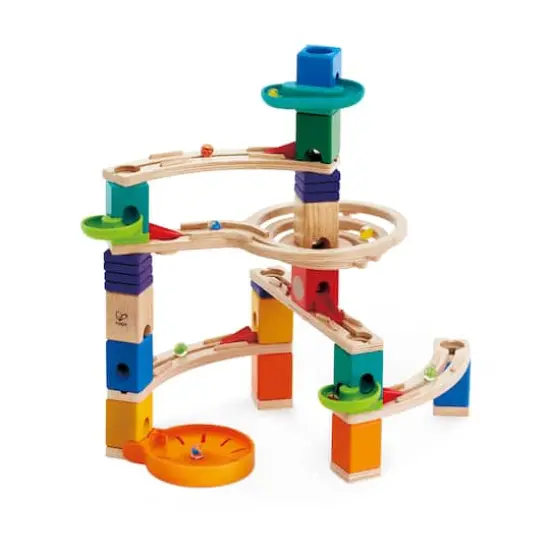 Hape Quadrilla Wooden Marble Run Construction Cliffhanger Set {1}