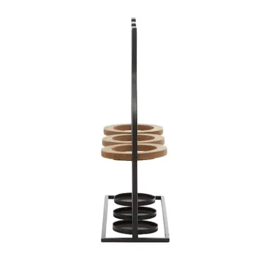 16" Black Metal Farmhouse Wine Rack {3}
