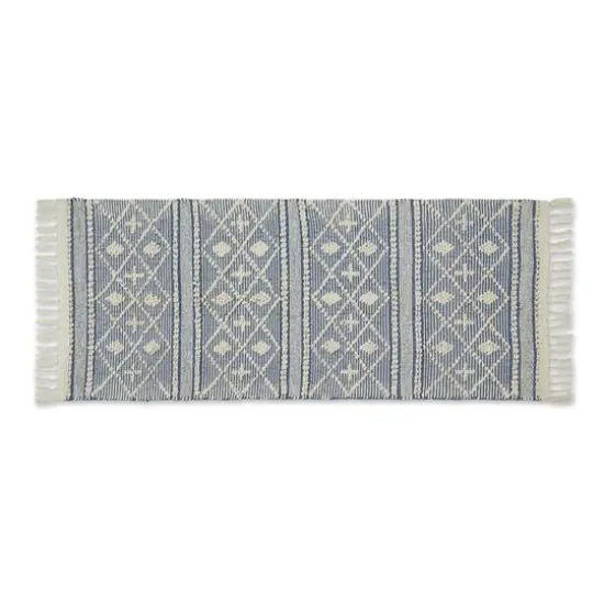 DII&reg; Diamond Textured Hand-Loomed Runner, 2ft. x 6ft. French Blue {1}