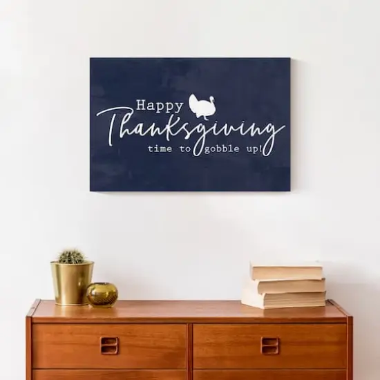 Happy Thanksgiving Gobble Up Canvas Wall Art {5}