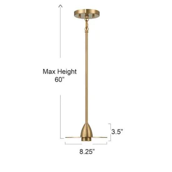 Hello Honey&reg; Daisy Brushed Gold Mini Modern Exposed Bulb Metal Ceiling Light {4}