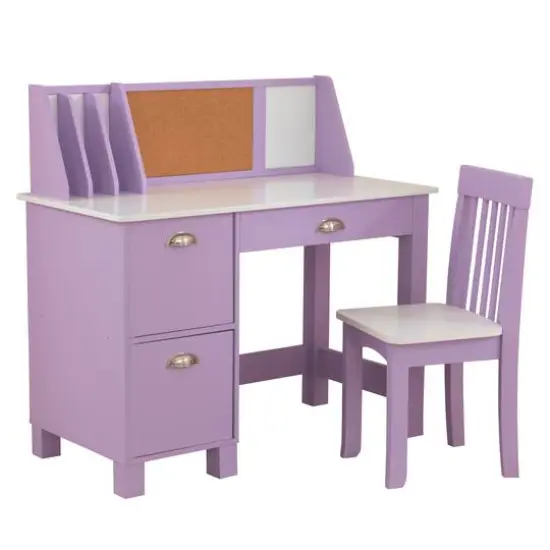 KidKraft Study Desk with Chair White {2}