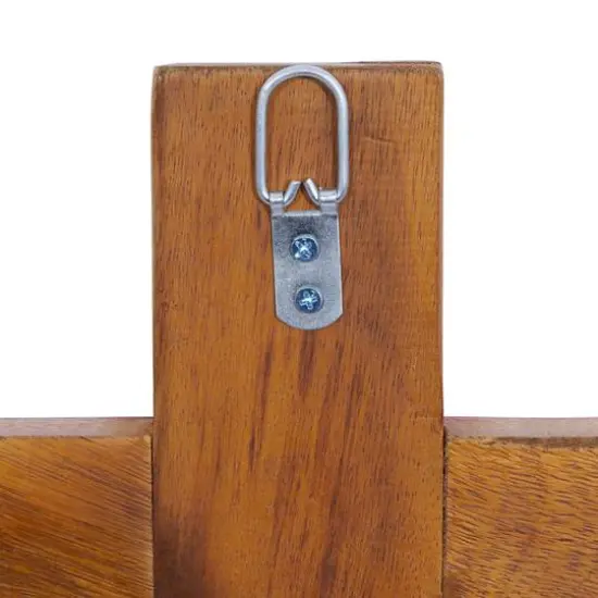 Brown Wood Industrial Cross Wall Decor, 20" x 12" x 2" {8}