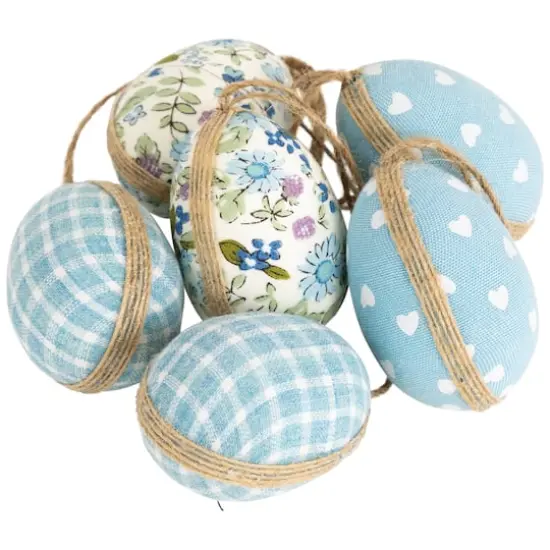 2" Blue Easter Egg Ornament D&eacute;cor, 6ct. {1}