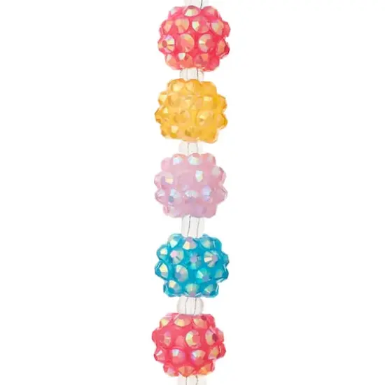 Multicolor Cluster Faceted Round Beads, 12mm by Bead Landing&trade; {1}