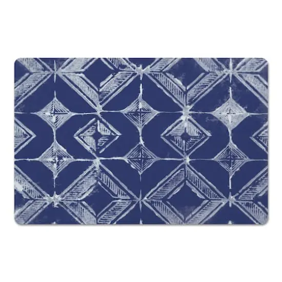 Indigo Diamonds Floor Mat {1}