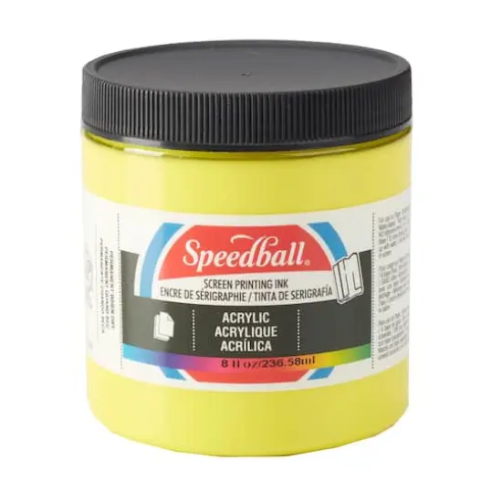 Speedball&reg; Acrylic Screen Printing Ink, 8oz. Process Yellow {1}