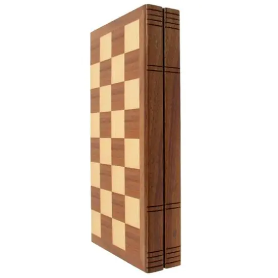 Toy Time Walnut Book Style Chess Board Set {5}