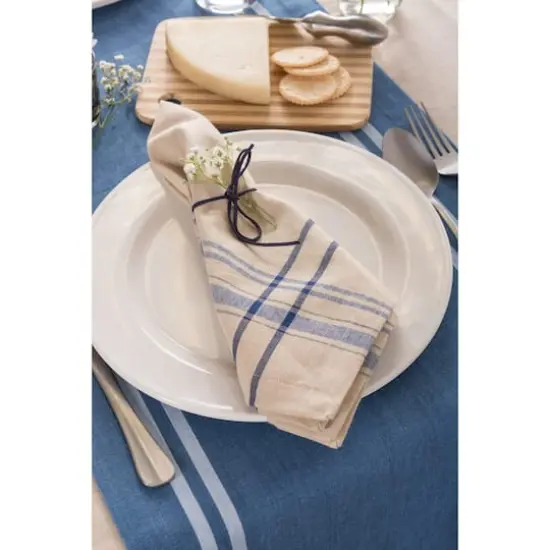 DII&reg; French Stripe Cloth Dinner Napkins, 6ct. Nautical Blue {5}