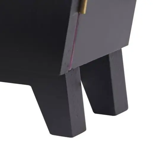 14" Black & Pink Leopard Print Coffin Tabletop D&eacute;cor by Ashland&reg; {8}