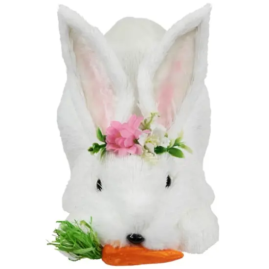 9.25" Easter Rabbit with Carrot Figurine {4}