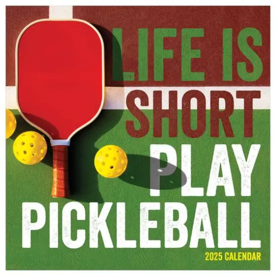 TF Publishing 2025 Pickleball Is Life Wall Calendar {1}