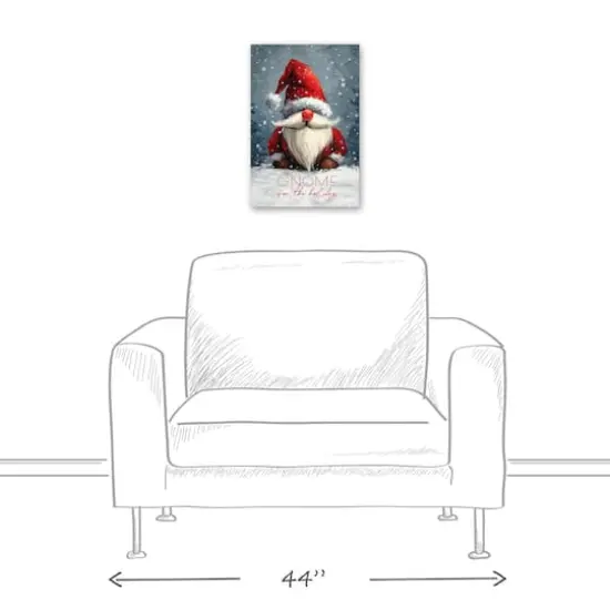Gnome Santa 11" x 14" Canvas Wall Art {4}
