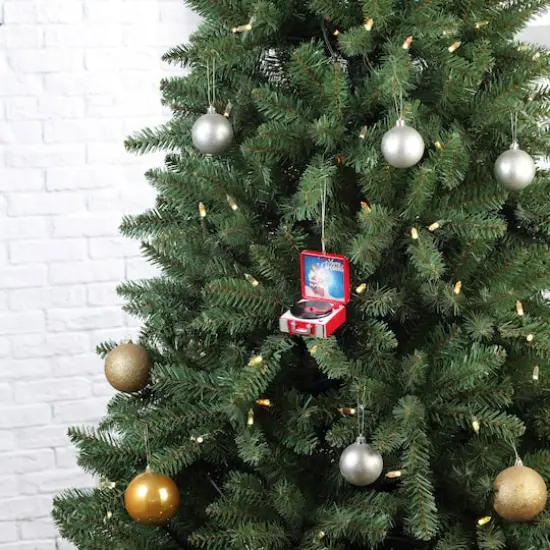 4" Retro Vinyl Record Player Ornament {3}