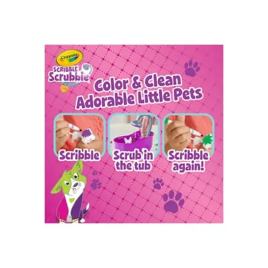Crayola&reg; Scribble Scrubbie Pets Purple Tub Playset {8}
