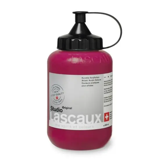 Lascaux Studio Acrylic Paint, 500mL 930 Magenta Deep {1}