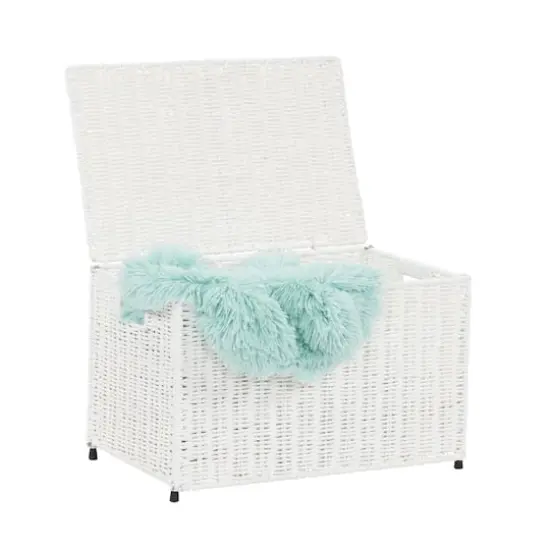 Household Essentials 19" White Woven Sturge Chest {4}