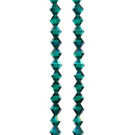 Preciosa Glass Crystal Bicone Beads, 6mm by Bead Landing&trade; Emerald AB {1}