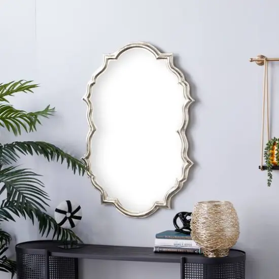 Gold Aluminum Contemporary Wall Mirror, 36" x 25" x 2" {8}