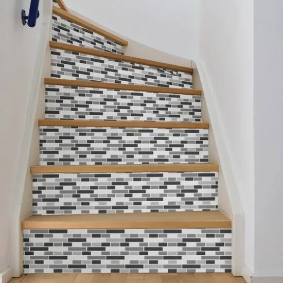 InHome Smoked Glass Peel & Stick Backsplash Tiles {6}