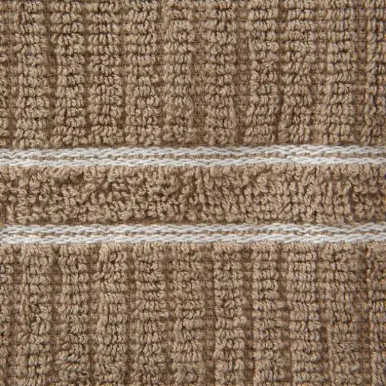 DII&reg; Striped Ribbed Terry Dish Towels, 6ct. Mocha/White {9}