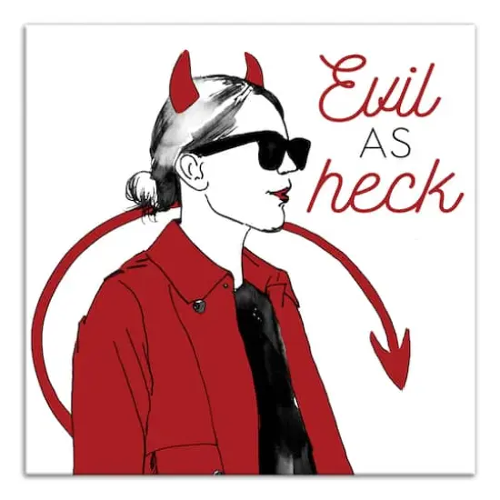 Evil As Heck Canvas Wall Art {1}