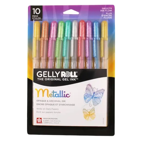 Sakura Gelly Roll Pen Set, 10-Colors, Dark Metallic {1}