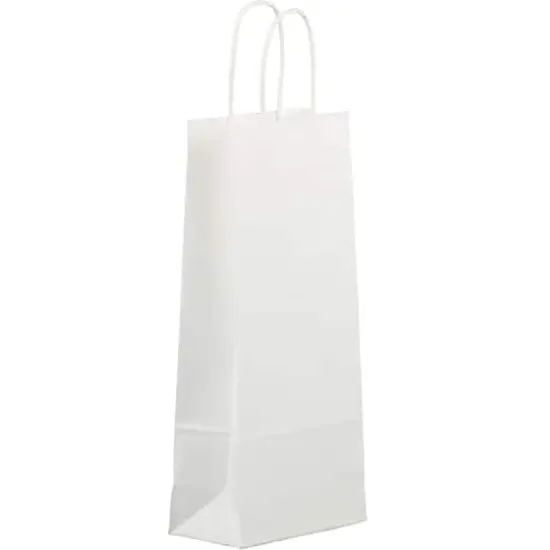 JAM Paper White Kraft Paper Wine Gift Bag, 100ct. {1}