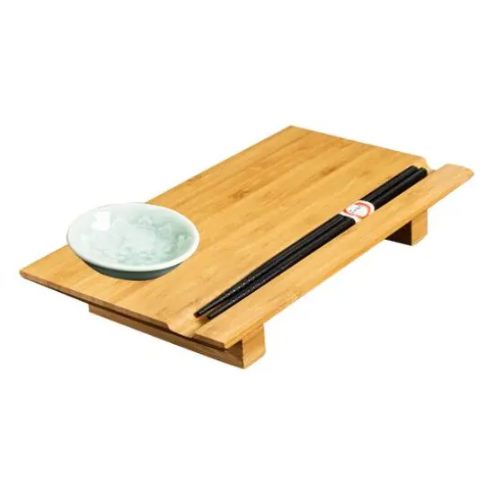 Honey Can Do Joyce Chen Burnished Bamboo Sushi Board Set {1}