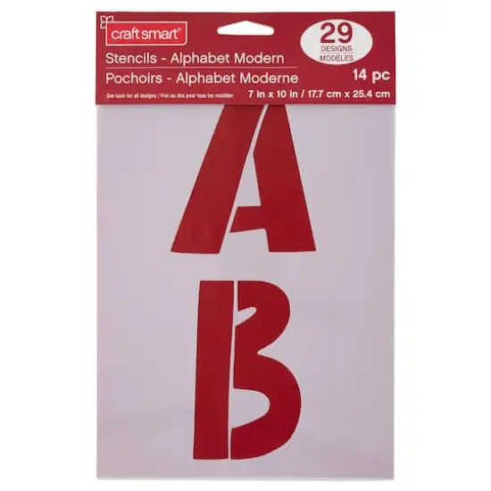 4" Modern Alphabet Stencils by Craft Smart&reg; {3}