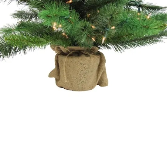 3ft. Pre-Lit New Carolina Spruce Artificial Potted Christmas Tree, Clear Lights {5}