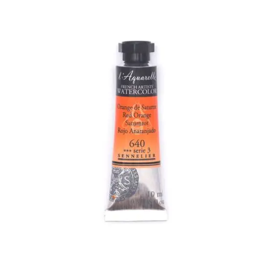 Sennelier French Artists' Watercolor, 10mL 640 Red Orange S3 {1}