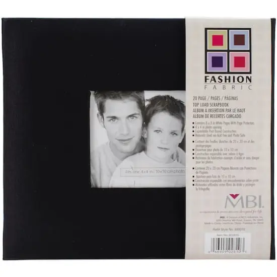 MBI&reg; Black Fashion Fabric Post Bound Album with Window {1}