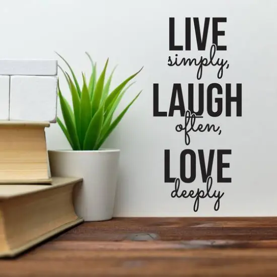 Leisure Arts&reg; Vinyl Matte Black Live Laugh Love Decal {3}