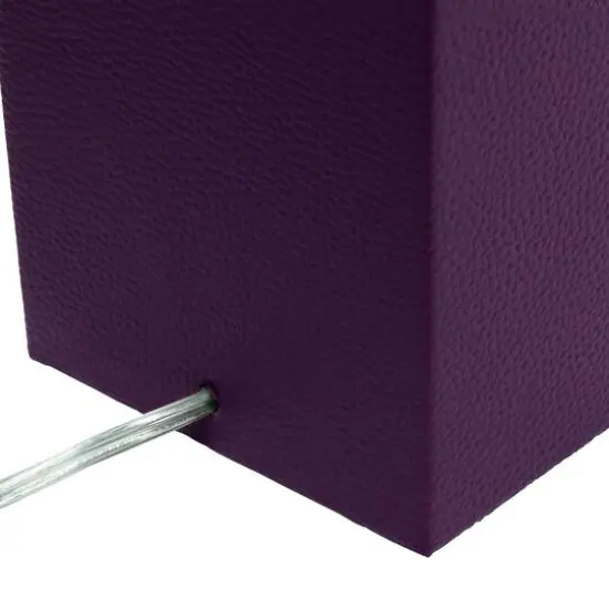 Lalia Home Lexington 21" Leather Table Lamp with USB Charging Port Eggplant Purple {10}