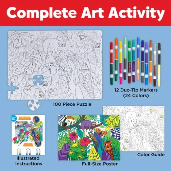 Creativity for Kids Color By Number Puzzles Jungle Kit {4}