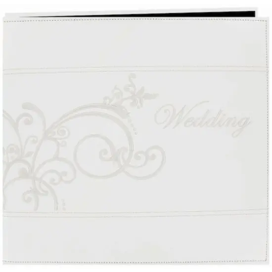 Pioneer&reg; Wedding Embroidered Leatherette Post Bound Album, 12" x 12" {1}